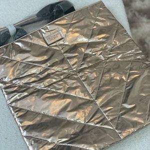 Victoria secret Large metallic pink tote